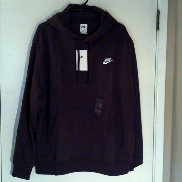 NEW NIKE SPORTSWEAR "Club Fleece PO Hoodie" MENS BURGUNDY CRUSH PO XL BV2654-652 - Picture 7 of 7